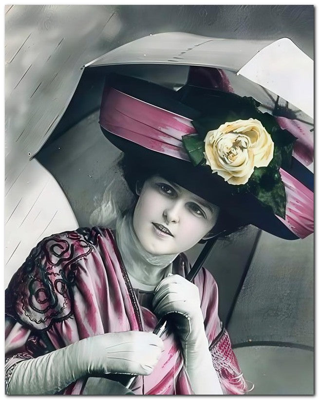 French Belle Epoque Fashion 1913 Umbrella 8x10 Photo Print 23052502792