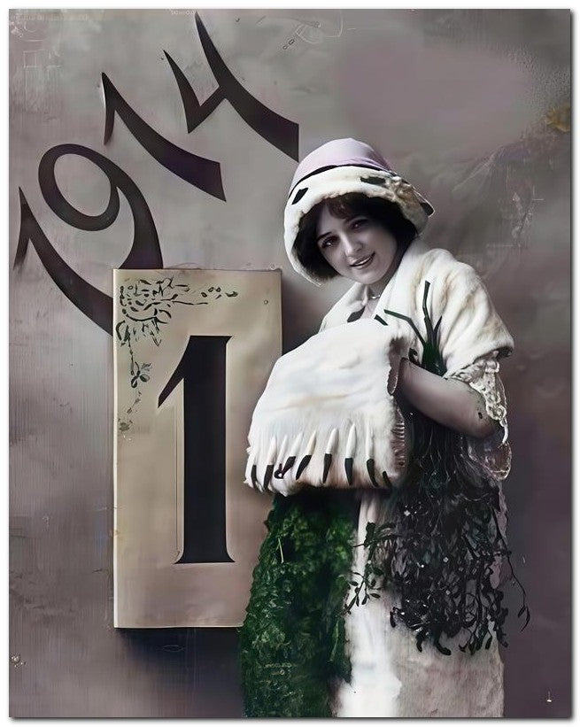French Belle Epoque Fashion 1914 New Year 8x10 Photo Print 23052502810