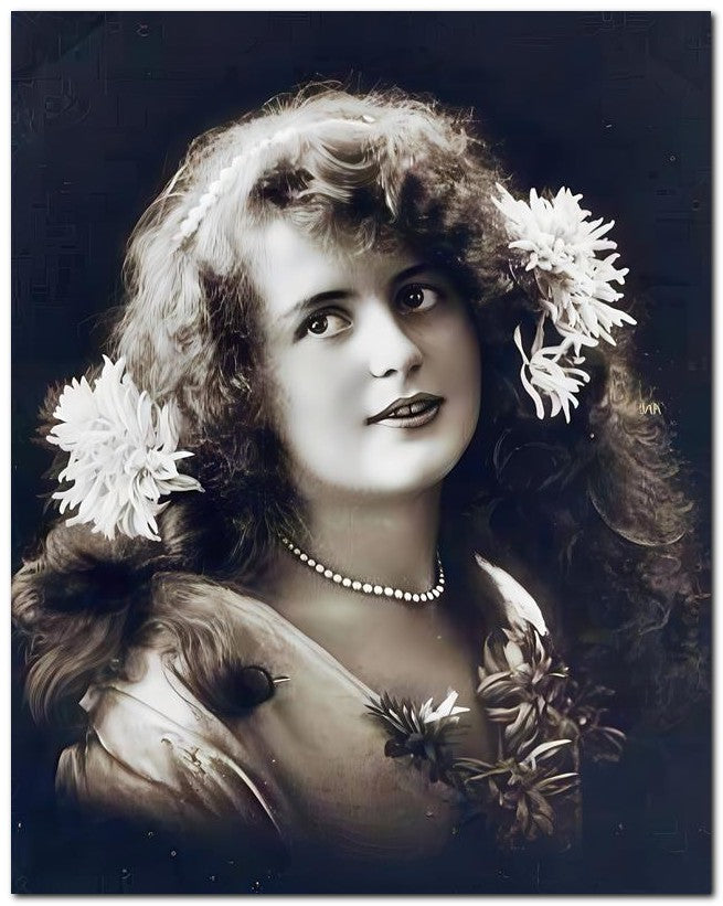 French Belle Epoque Fashion 1914 Pearls Rose 8x10 Photo Print 23052502813