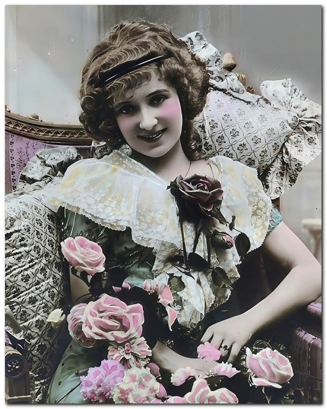 French Belle Epoque Fashion 1914 Pillow Roses 8x10 Photo Print 23052502816