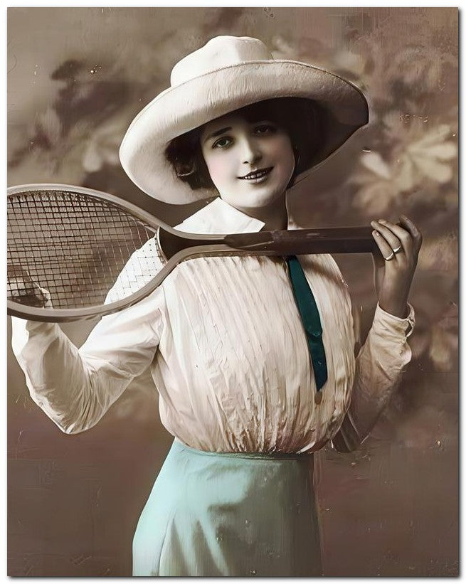 French Belle Epoque Fashion 1914 Raquet Lady 8x10 Photo Print 23052502821