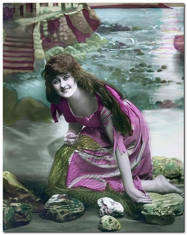 French Belle Epoque Fashion 1918 Fish Net 8x10 Photo Print 23052502885