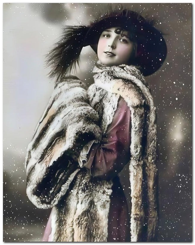 French Belle Epoque Fashion 1918 Fur Muff Stole 8x10 Photo Print 23052502886