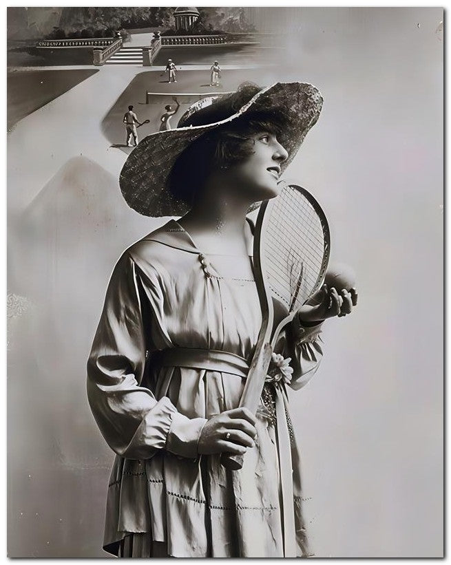French Belle Epoque Fashion 1918 Tennis Court 8x10 Photo Print 23052502894
