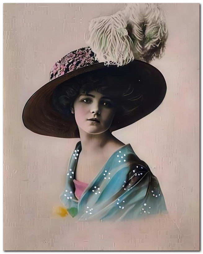 French Belle Epoque Fashion Tint Blues Shawl 8x10 Photo Print 23052502955