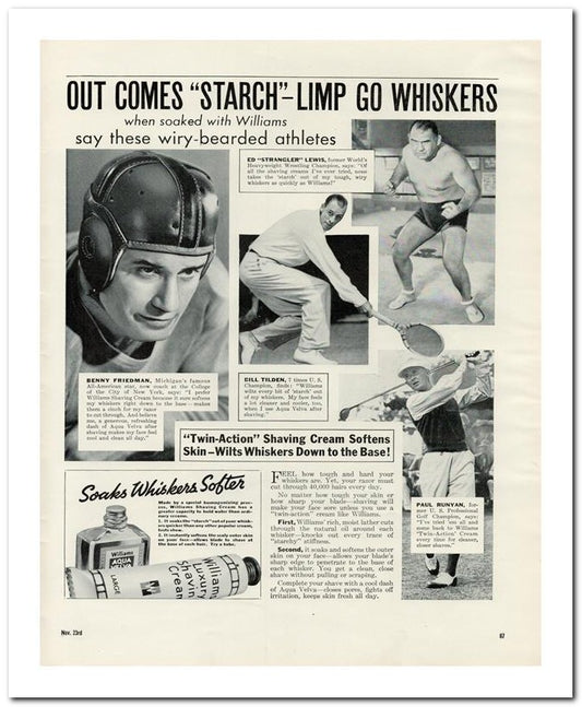 8x10 Vintage Ad 1936 Out Comes Starch Limp Go Whiskers 02062500005