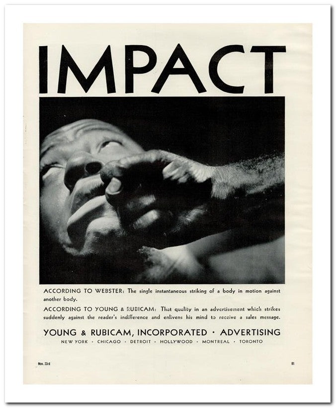 8x10 Vintage Ad 1936 Impact 02062500006