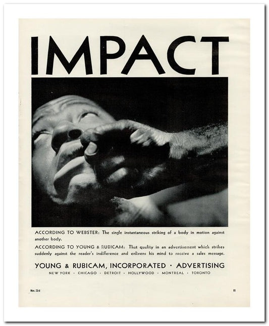 8x10 Vintage Ad 1936 Impact 02062500006
