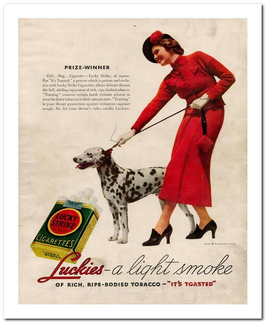 8x10 Vintage Ad 1936 Luckies A Light 02062500015