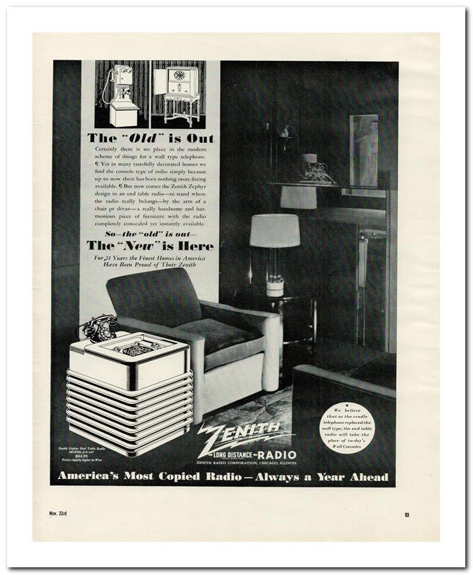8x10 Vintage Ad 1936 America's Most Copied Rad Io Always A Year 02062500019