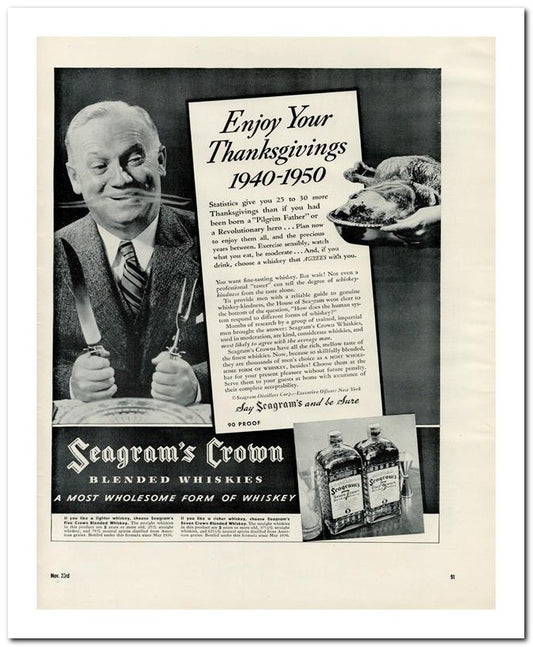 8x10 Vintage Ad 1936 Seagram's Crown 02062500020