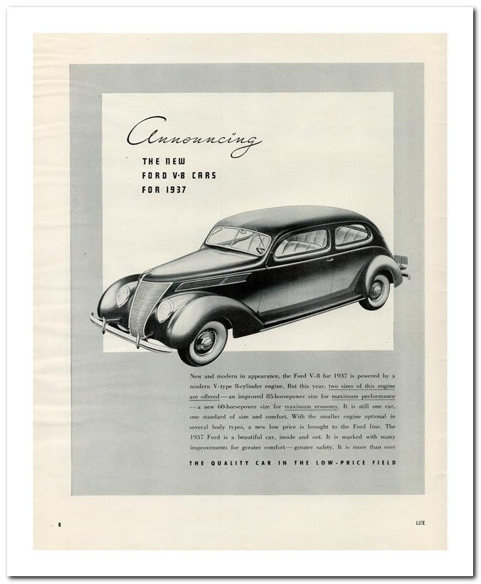 8x10 Vintage Ad 1936 Announcing 02062500022