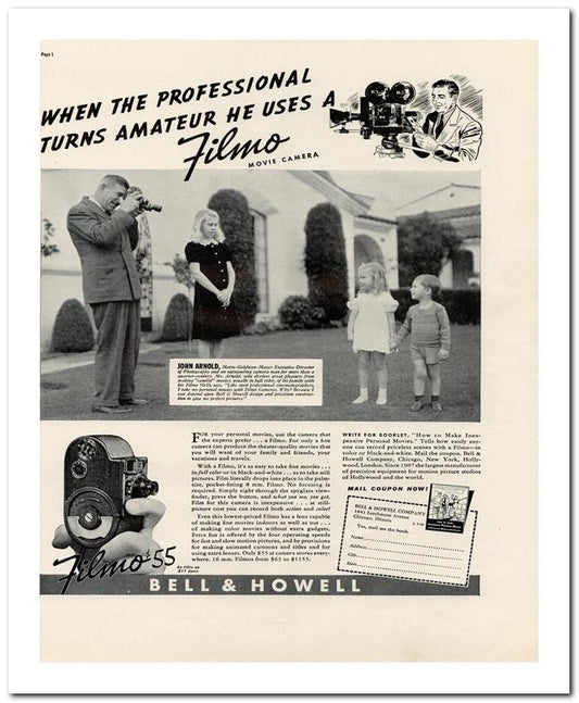 8x10 Vintage Ad 1938 Filmo 02062500028