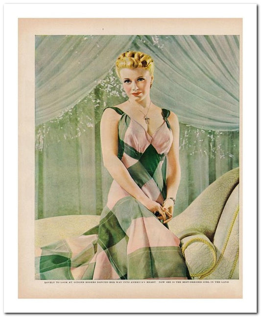 8x10 Vintage Ad 1938 Lovely To Look At Ginger Rogers Danced Her 02062500030