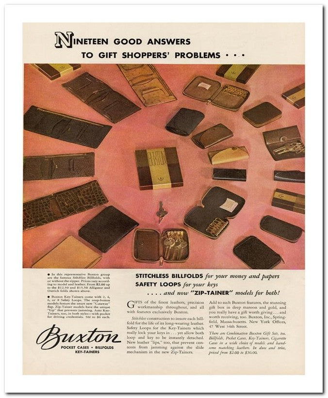 8x10 Vintage Ad 1938 Buxton 02062500035