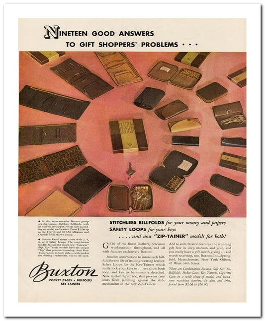 8x10 Vintage Ad 1938 Buxton 02062500035