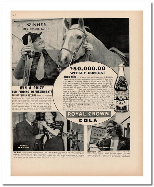 8x10 Vintage Ad 1938 Royal Crown 02062500039