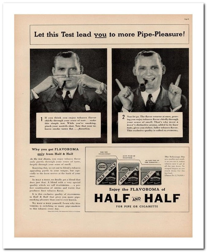 8x10 Vintage Ad 1938 Let This Test Lead You To More Pipe Pleasu 02062500046