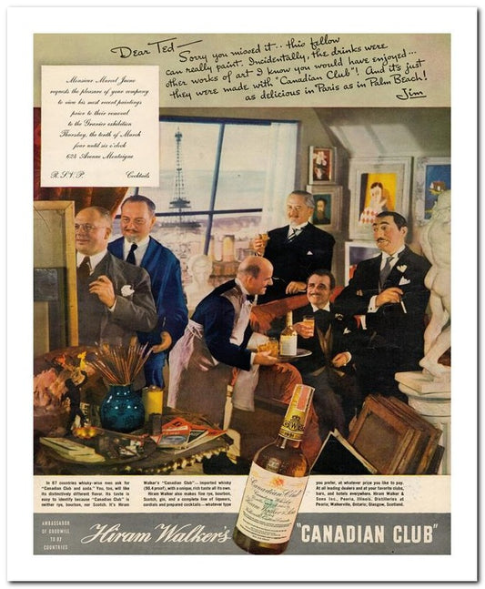 8x10 Vintage Ad 1938 Hiram Walker's 02062500050