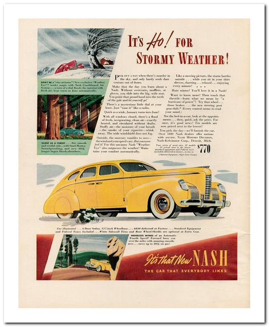 8x10 Vintage Ad 1939 It's That New Nash 02062500055