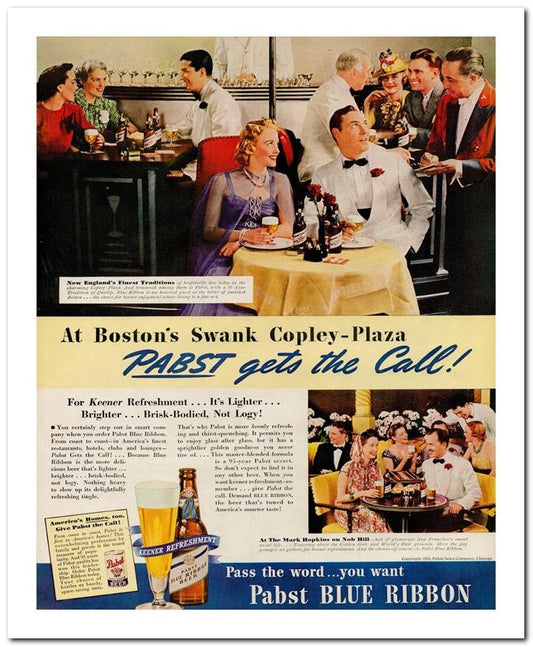8x10 Vintage Ad 1939 Pabst Gets The Call 02062500061