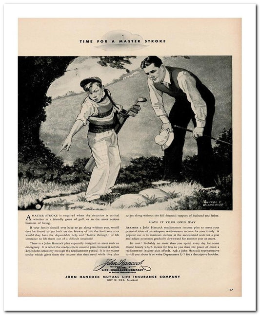 8x10 Vintage Ad 1939 John Hancock 02062500065