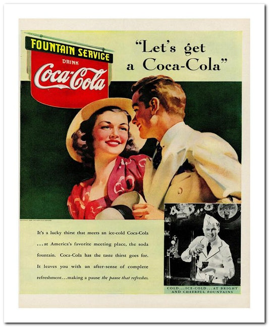 8x10 Vintage Ad 1939 A Coca Cola 02062500070