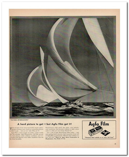 8x10 Vintage Ad 1939 A Hard Picture To Get But Agfa Film Got It 02062500075