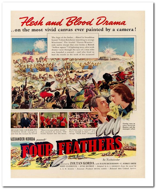 8x10 Vintage Ad 1939 Four Feathers 02062500077
