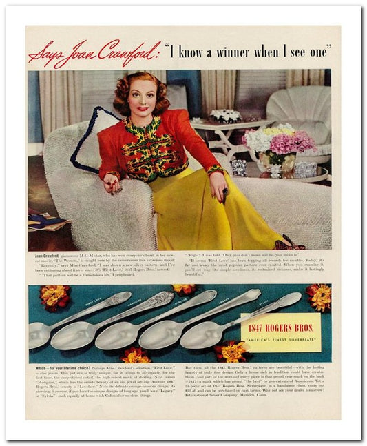 8x10 Vintage Ad 1939 Says Jean Cranford I Know A Winner When 02062500082