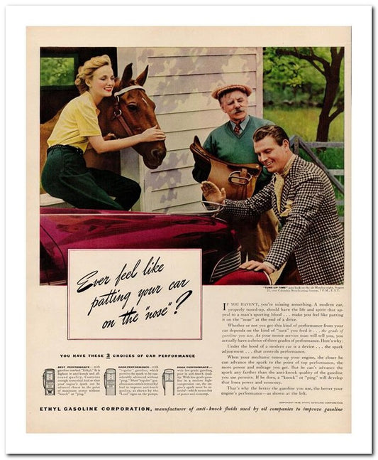8x10 Vintage Ad 1939 Ethyl Gasoline Corporation Manufacturer Of 02062500084
