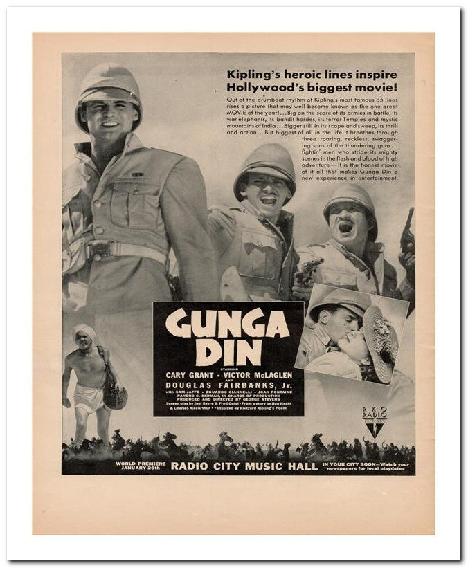 8x10 Vintage Ad 1939 Gunga Din 02062500090