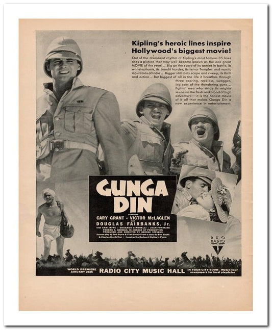 8x10 Vintage Ad 1939 Gunga Din 02062500090