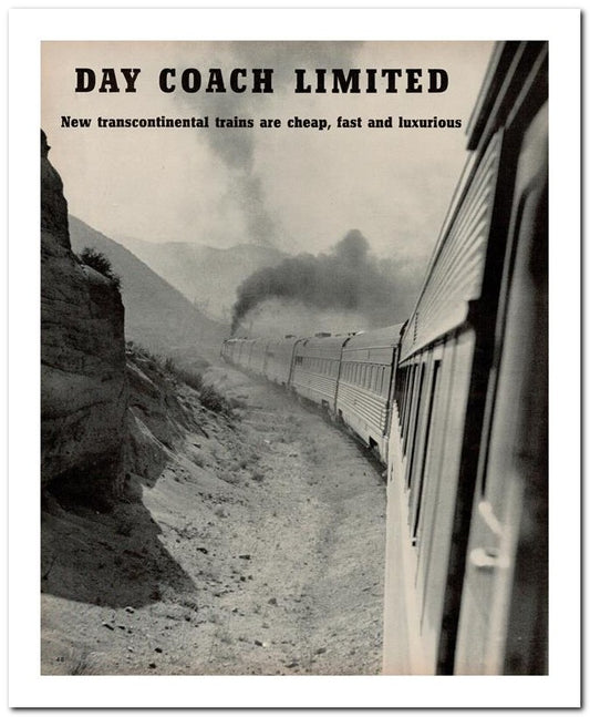 8x10 Vintage Ad 1939 Day Coach Limited 02062500093