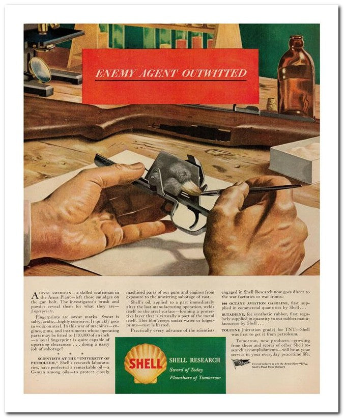 8x10 Vintage Ad 1944 Enemy Agent Outwitted 02062500108