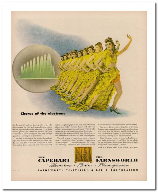 8x10 Vintage Ad 1944 Television Rad Io Phonographs 02062500120