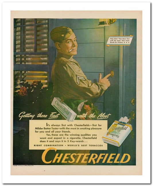 8x10 Vintage Ad 1944 Chesterfield 02062500127