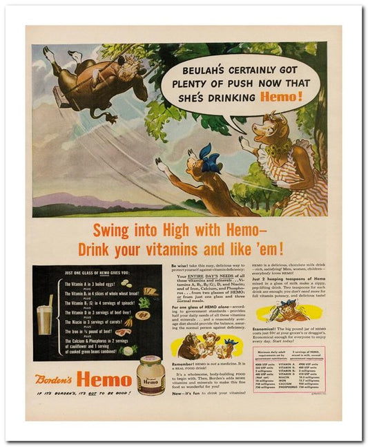 8x10 Vintage Ad 1944 Drink Your Vitamins And Like Em 02062500130