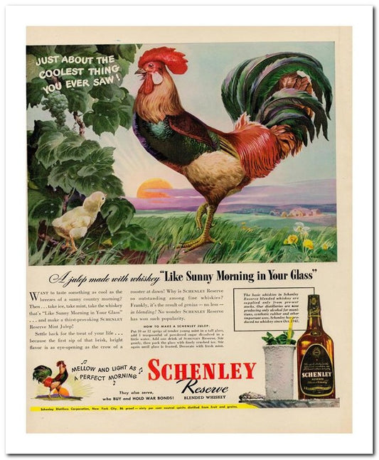 8x10 Vintage Ad 1944 Schenley 02062500137