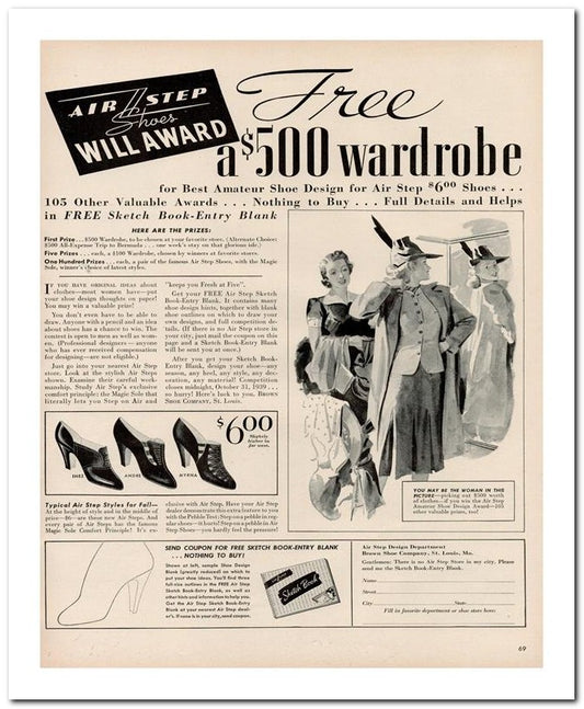 8x10 Vintage Ad 1939 500 Wardrobe 02062500156