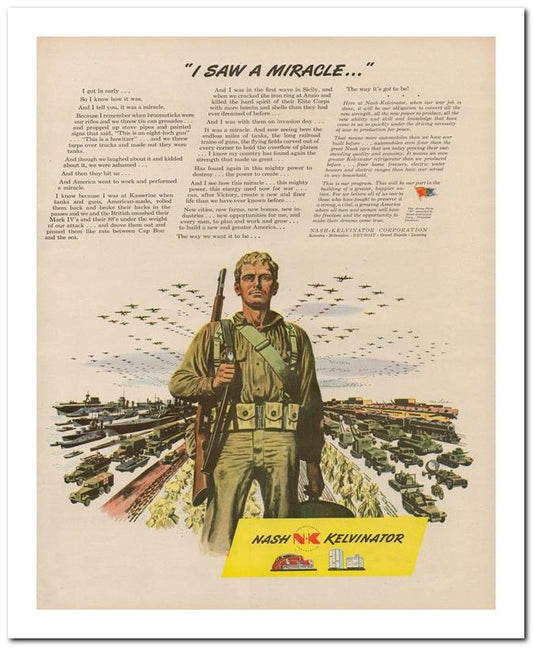 8x10 Vintage Ad 1944 I Saw A Miracle 02062500165