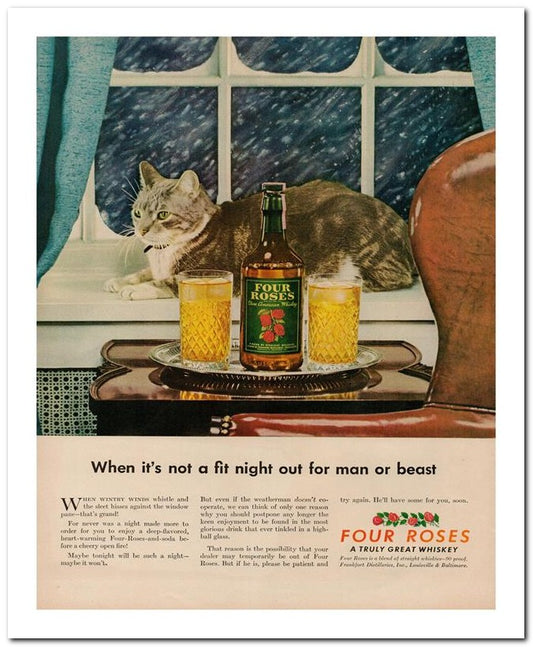 8x10 Vintage Ad 1944 When It's Not A Fit Night Out For Man Or Be 02062500171