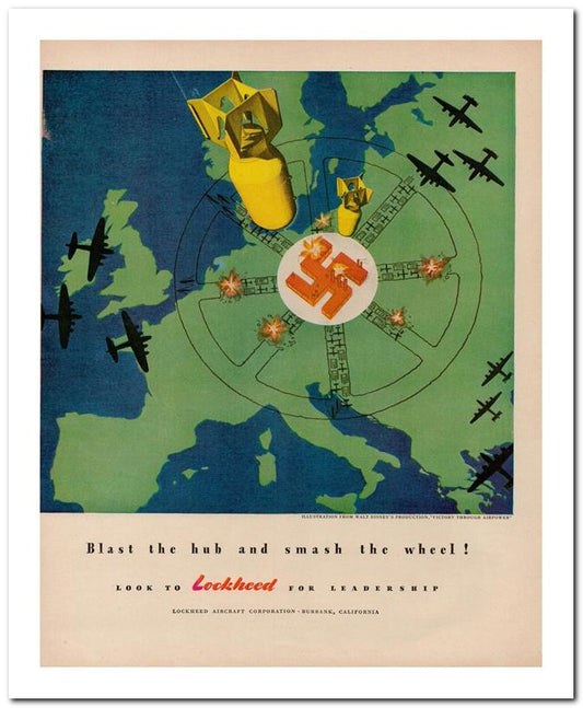 8x10 Vintage Ad 1944 Blast The Hub And Smash The Wheel 02062500207