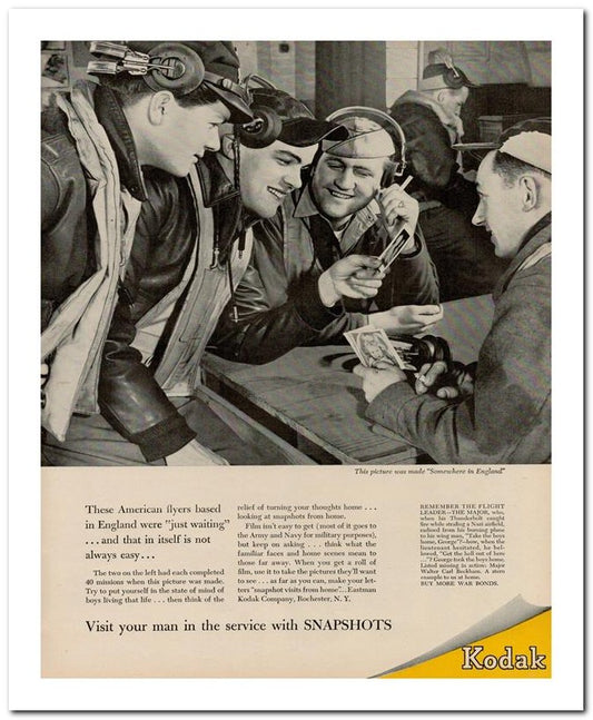 8x10 Vintage Ad 1944 Man In The Service With Snapshots 02062500208