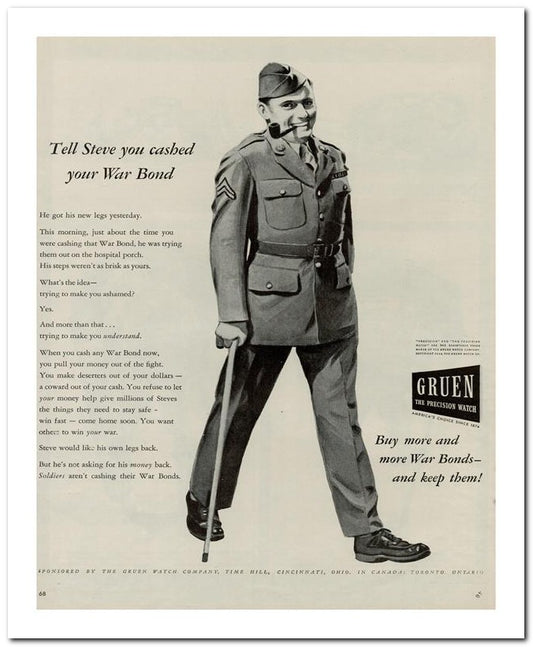 8x10 Vintage Ad 1944 Tell Steve You Cashed 02062500219