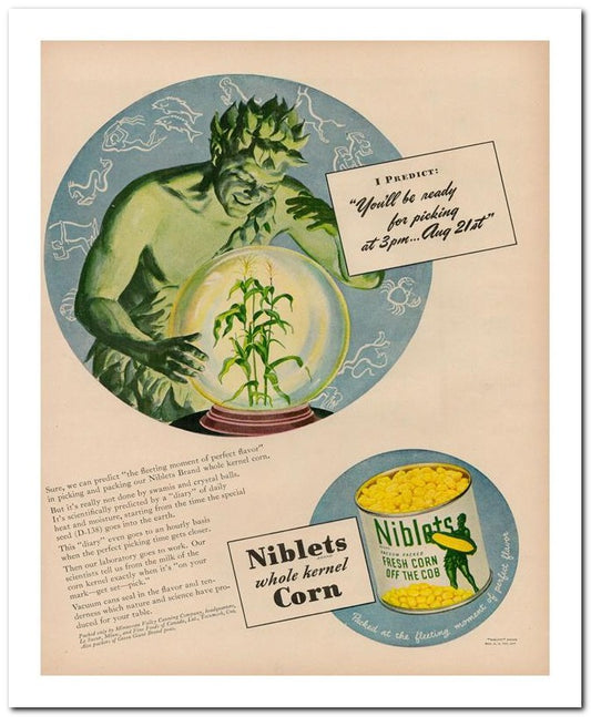 8x10 Vintage Ad 1944 Niblets 02062500226