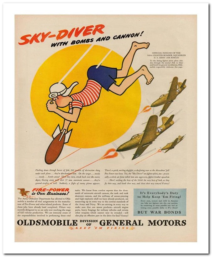 8x10 Vintage Ad 1944 Oldsmobile Division 02062500228