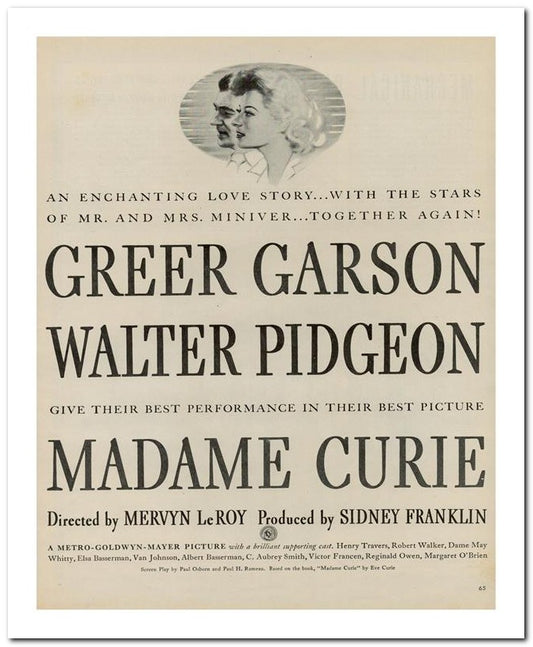 8x10 Vintage Ad 1944 Walter Pidgeon 02062500231