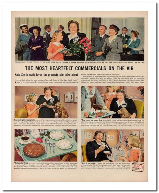 8x10 Vintage Ad 1944 The Most Heartfelt Commercials On The Air 02062500243