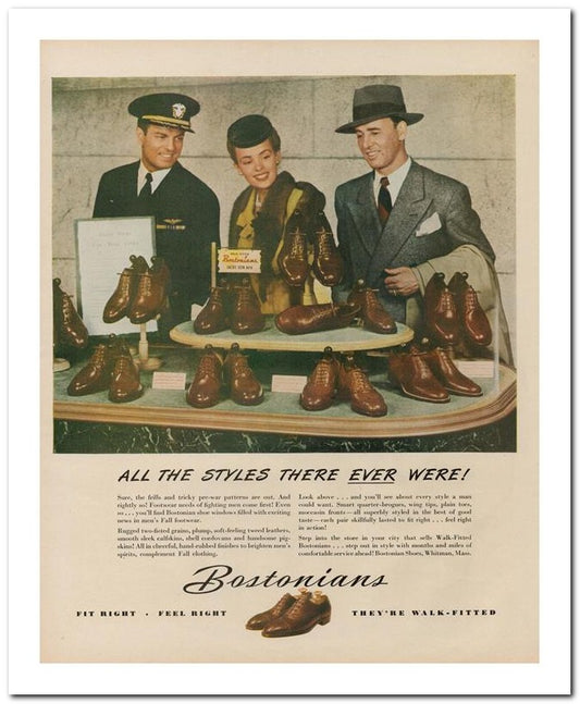 8x10 Vintage Ad 1944 Bostonians 02062500246